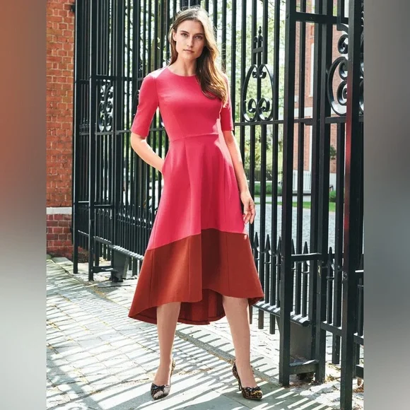 boden wren ponte midi dress Boden | Dresses | Boden Wren Ponte Knit Colorblock Hi Low Dress In Pop  Peonyconker Size 4r